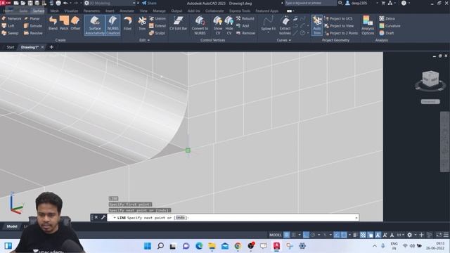 How to use Fillet, Trim, Untrim, Extend, Sculpt in Surface Modeling in AutoCAD | Surface modeling | смотреть онлайн