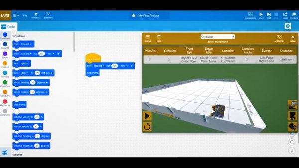 Виртуальная робототехника. VEXcode VR. Урок 2
