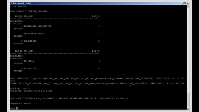 SQLPLUS ORACLE смотреть онлайн