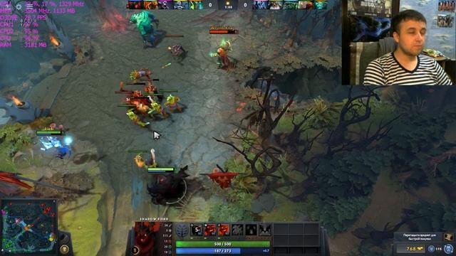 Dota 2 (core 2 duo e8400, GTX 1050Ti 4Gb) смотреть онлайн