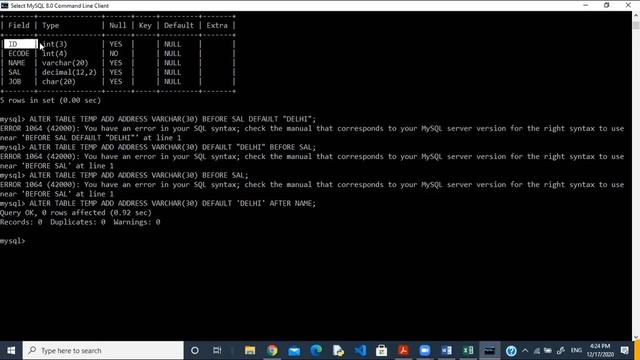 MySQL Tutorial | ALTER TABLE - ADD, MODIFY, CHANGE, DROP | DROP TABLE, DROP DATABASES смотреть онлайн