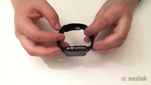 Силиконовый ремешок для Apple Watch 1-3 черного цвета смотреть онлайн