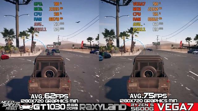 ✔️GT 1030 ( 2GB DDR5 ) vs ? VEGA 7 [ Ryzen 5 5600G ] смотреть онлайн