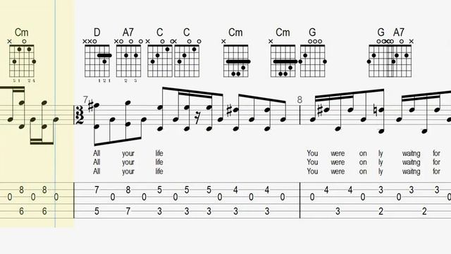 Blackbird Beatles TABS Guitar Tutorial Melody Lyrics Play Along смотреть онлайн