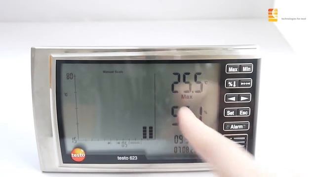 เครื่องวัดอุณหภูมิความชื้นสัมพัทธ์ รุ่น Testo-623 ยี่ห้อ Testo смотреть онлайн