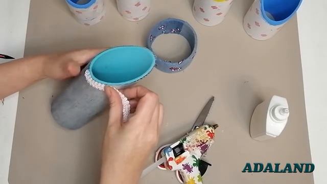 DIY Вторая жизнь мусора Поделки из бумажных втулок и маленьких кусочков ткани Поделки своими рукам смотреть онлайн