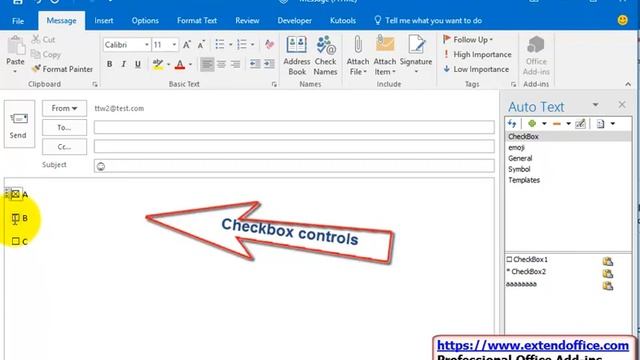 How to add checkbox controls or checkbox marks into email messages in Outlook смотреть онлайн