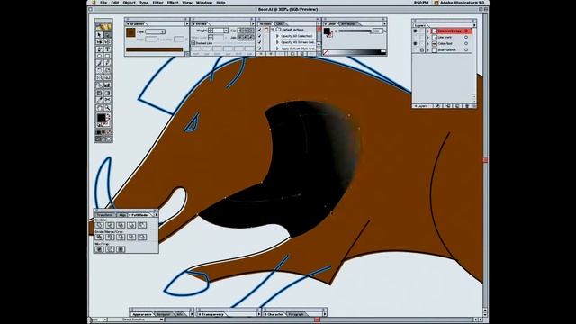 Drawing a Boar in Adobe Illustrator 10 смотреть онлайн