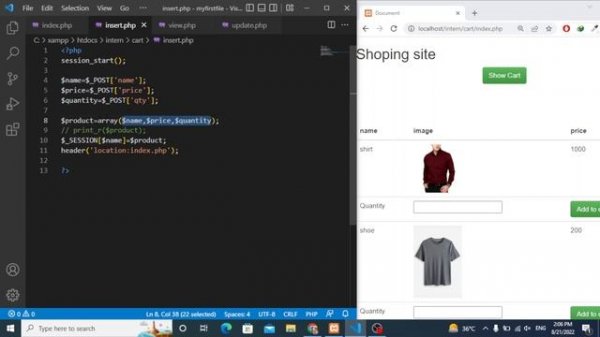 session based cart in PHP part 3