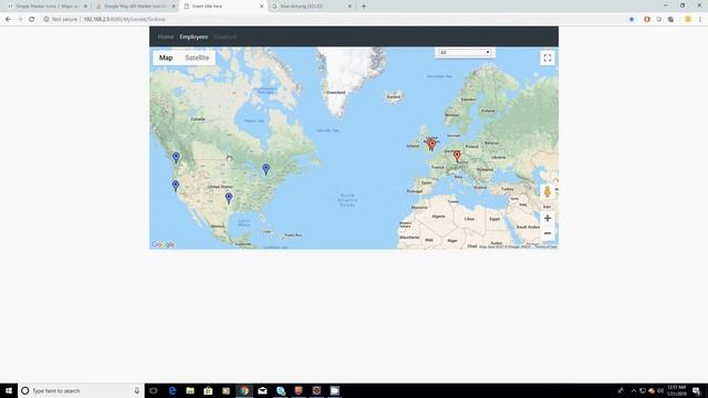 Google Map - Change Marker Icon & Add Info Window Popup - 4 смотреть онлайн