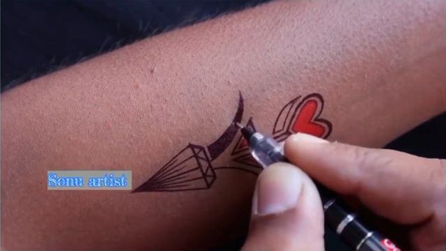 1 4 3 convert in tattoo design || how to make tattoo at home смотреть онлайн