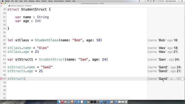 SWIFT - 13. Классы и Структуры смотреть онлайн