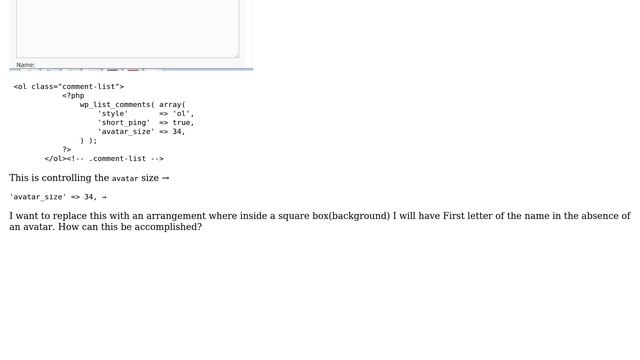 Wordpress: Removing(replacing) avtar in comments.php with some other HTML arrangements смотреть онлайн