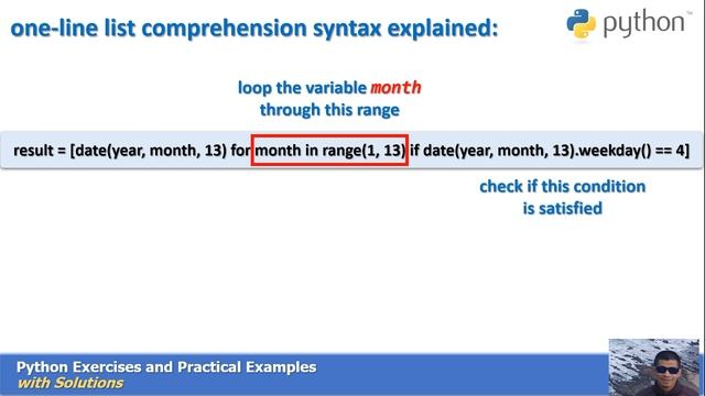 Practice #25: Count the number of Friday 13th in the given year _ Python Coding for Beginners смотреть онлайн
