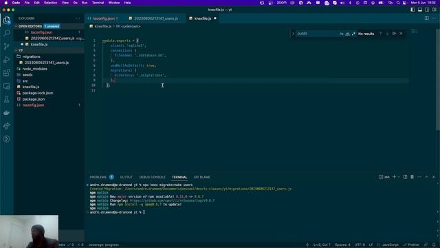 Typescript e Node.js para iniciantes 2 - Estrutura e Migrations смотреть онлайн
