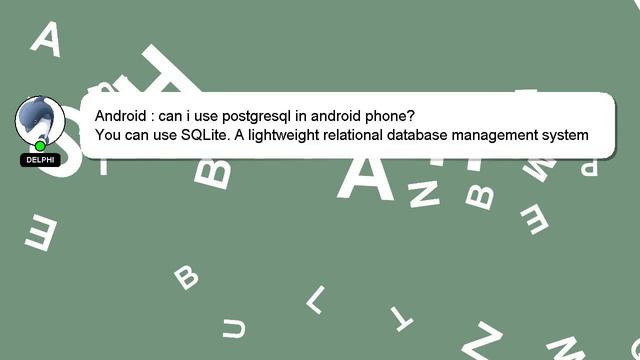 Android : can i use postgresql in android phone? смотреть онлайн