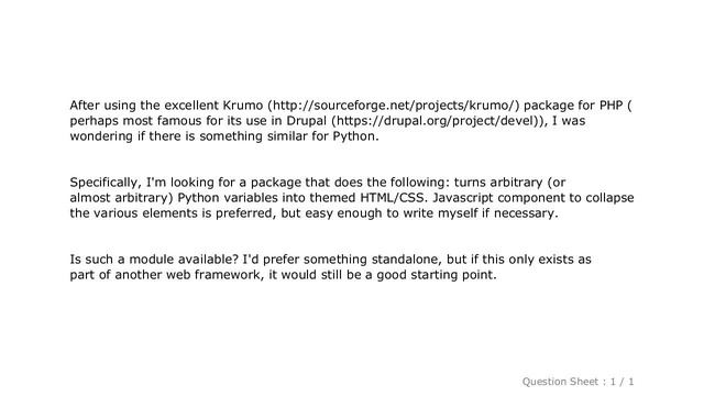 HTML : HTML debug pretty-printing for Python смотреть онлайн