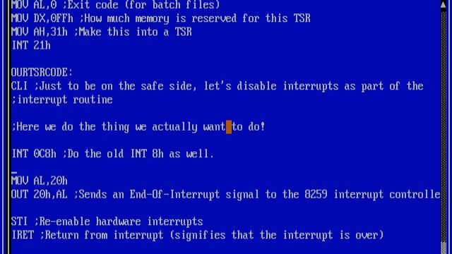 How to write a TSR in DOS смотреть онлайн