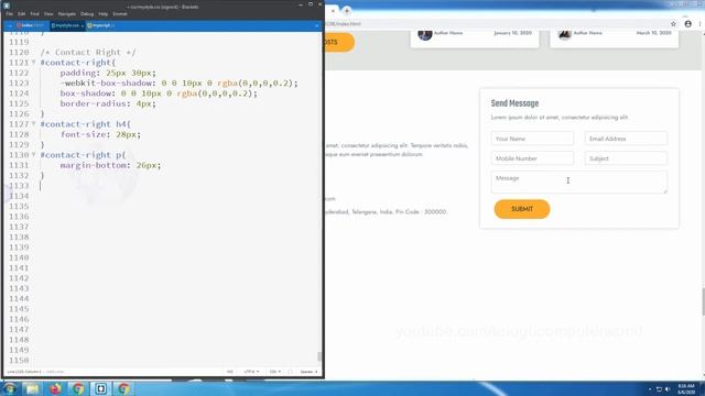 #79 How to Build Website using Html, CSS, JS, jQuery, Bootstrap - Building Contact Section CSS 2 смотреть онлайн