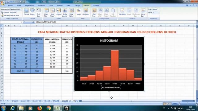 Cara Membuat Histogram dan Poligon Frekuensi di Excel смотреть онлайн