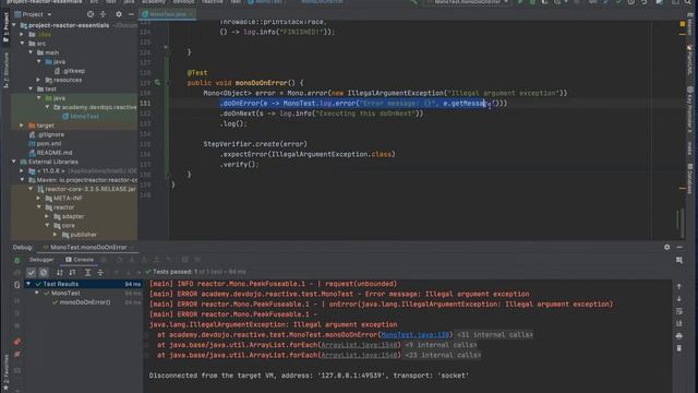 Project Reactor Essentials 07 - Mono doOnError, onErrorResume, onErrorReturn смотреть онлайн