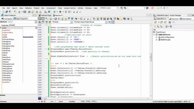 Delphi tutorial Export database to Excel смотреть онлайн