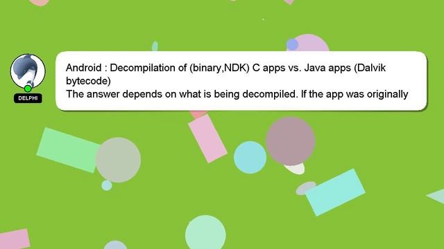 Android : Decompilation of (binary,NDK) C apps vs. Java apps (Dalvik bytecode) смотреть онлайн