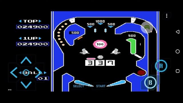 Pin Ball game play NES смотреть онлайн