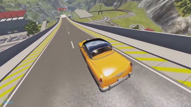 Car Fly Through Toyota Logo - Beamng Drive смотреть онлайн