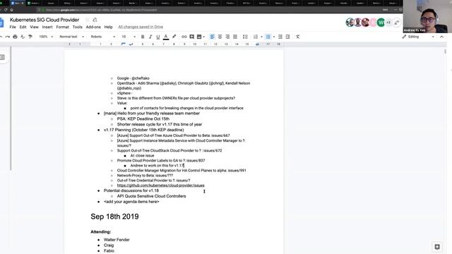 Kubernetes SIG Cloud Provider 2019-10-02 смотреть онлайн