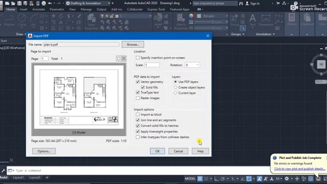 HOW TO IMPORT PDF TO AUTOCAD 1MIN TUTORIAL смотреть онлайн