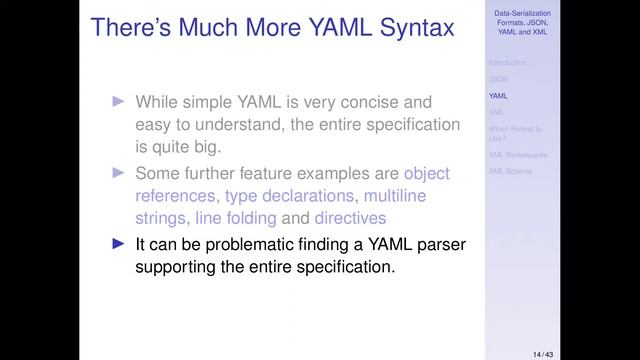 JSON, YAML and XML смотреть онлайн