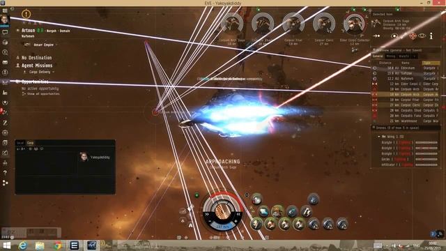 EVE Online level 3 mission in a Prophecy battlecruiser смотреть онлайн