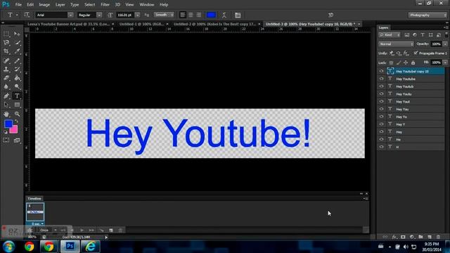 Photoshop Cs6 - How To Make Animated Text смотреть онлайн