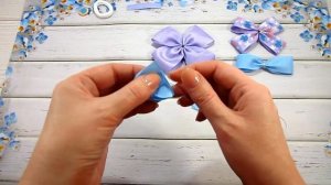 Многослойные бантики из репсовых лент быстро и легко
