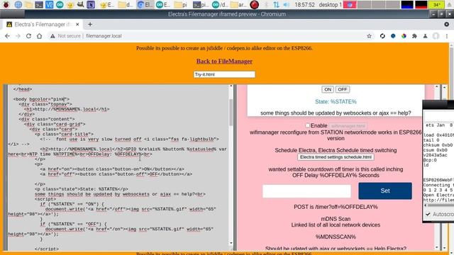 ESP8266 Filemanager FSBrowser Try It Editor
