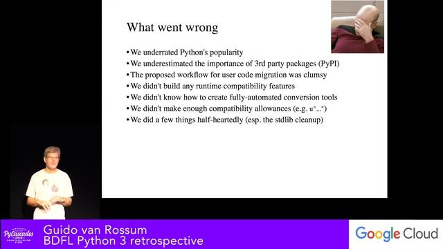 Guido van Rossum: BDFL Python 3 retrospective смотреть онлайн