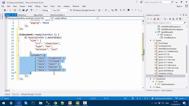 ASP.NET MVC 5 Tutorial In Urdu - How to use Ajax with JQuery DataTables смотреть онлайн
