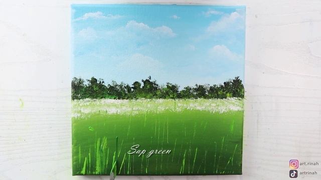 Daisy Flower Garden / Easy Spring Painting for Beginners / Easy Flower Field Acrylic Painting смотреть онлайн