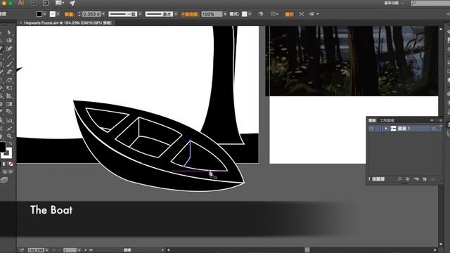 Making a Hogwarts Picture (Black & White) with Adobe Illustrator смотреть онлайн