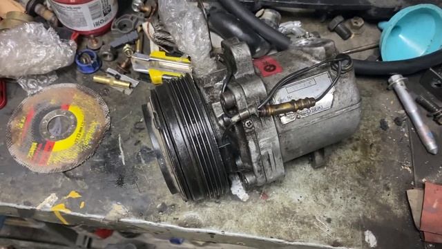 Ремонт компрессора автокондиционера (BMW E36) смотреть онлайн