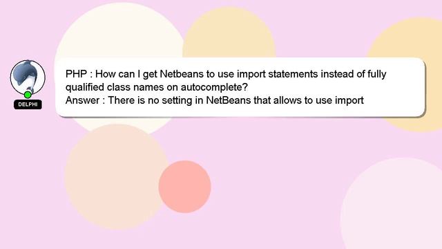 PHP : How can I get Netbeans to use import statements instead of fully qualified class names on aut смотреть онлайн