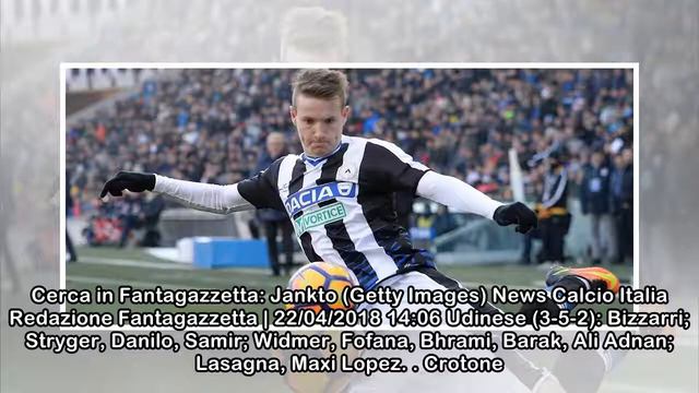 Udinese-Crotone, formazioni ufficiali: panchina per Jankto e De Paul, c'è Nalini смотреть онлайн
