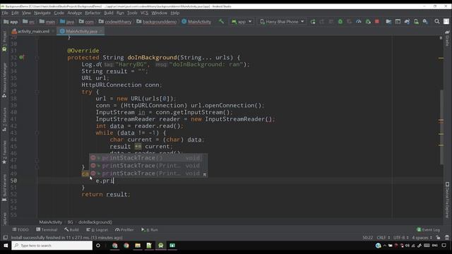 Performing Tasks in Background in Android | Android Tutorials in Hindi #16 смотреть онлайн
