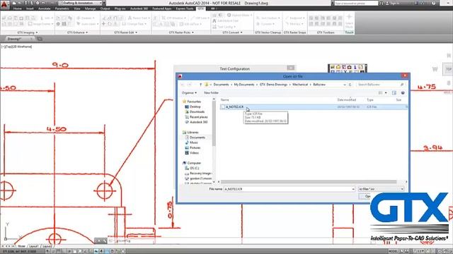 GTXRaster CAD 2014 - Text Recognition смотреть онлайн
