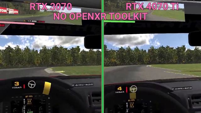 iRacing 2023 Season 1 Patch 2 on VIR 3070 vs 4070 Ti in VR simple comparision смотреть онлайн