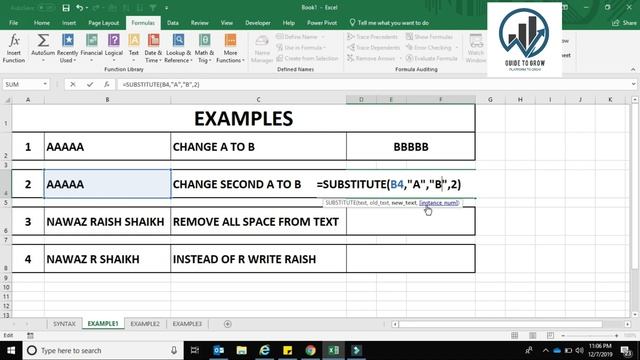 MICROSOFT EXCEL : SUBSTITUTE FUNCTION TO REPLACE CHARACTERS FROM THE TEXT STRING | SUBSTITUTE EXCEL смотреть онлайн