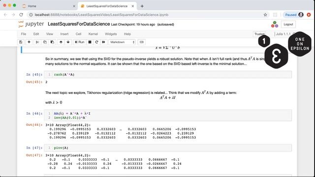 Least Squares for Data Science using Julia смотреть онлайн