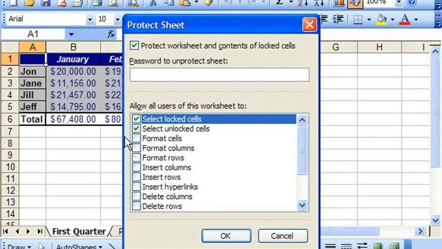 Excel 2003 Tutorial Worksheet Protection Microsoft Training Lesson 32.2 смотреть онлайн
