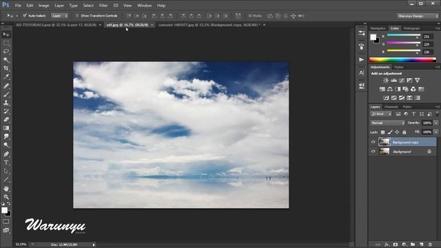 Photoshop Tutorial - อธิบายวิธีเปลี่ยนท้องฟ้าด้วยเทคนิคการสร้าง Selection ด้วย Color Range смотреть онлайн